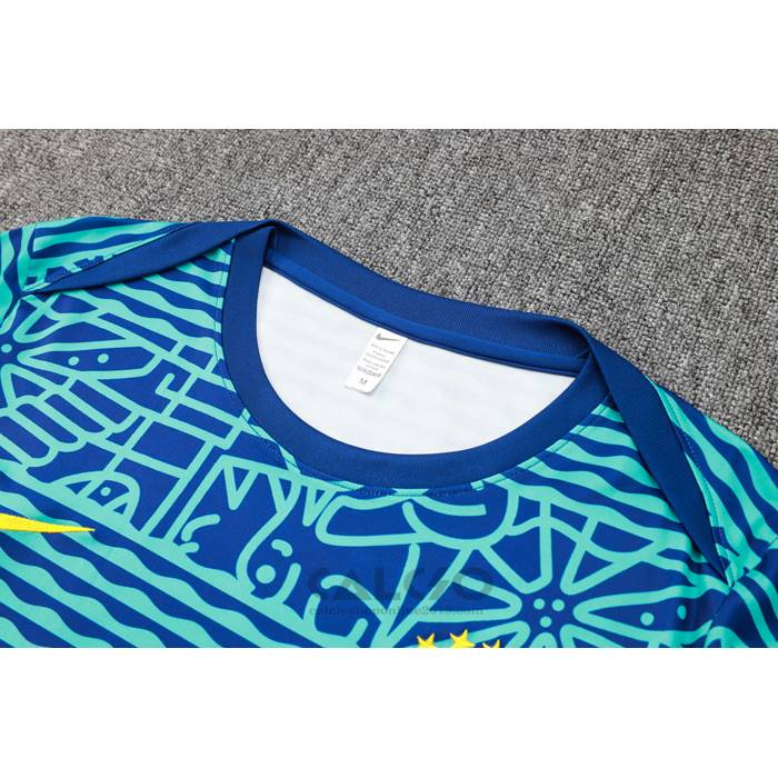 Tuta da Track Brasile Manica Corta 2024-2025 Verde - Pantaloncini